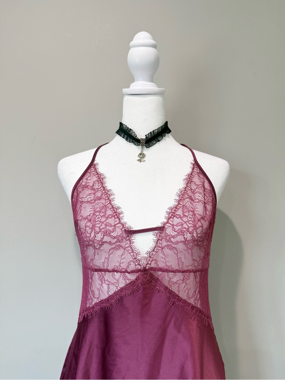 Victoria’s Secret Plum Purple Lace Satin Slip - Picture 3 of 6